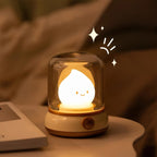 Matte Plastic Cordless Table Lamp With Warm White Light for Bedroom — Greenwich Home & Living