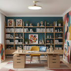 Retro Iron and Acrylic Semi-Flush Ceiling Light With Dimmable Color — Greenwich Home & Living