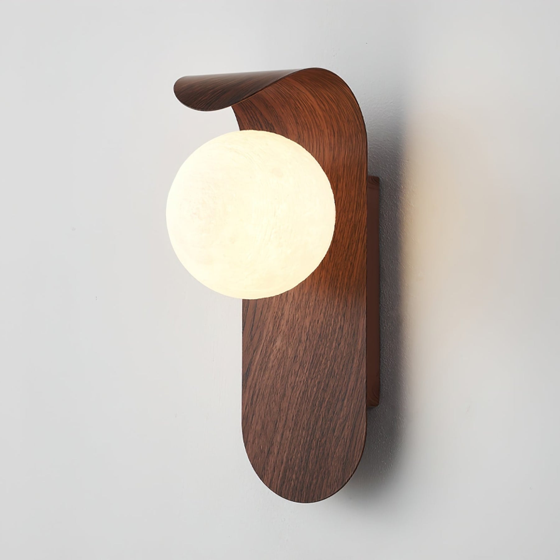 Minimalist Wood Wall Light With Tri-Color Changing Glow — Greenwich Home & Living