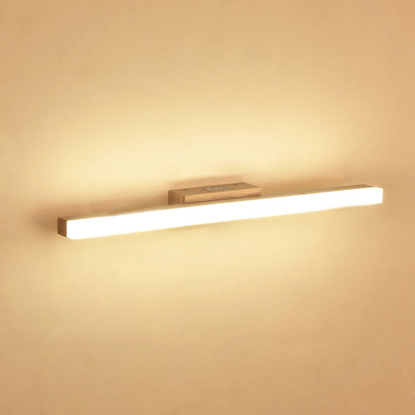 Modern Wood Wall Sconce With Acrylic Glow — Greenwich Home & Living