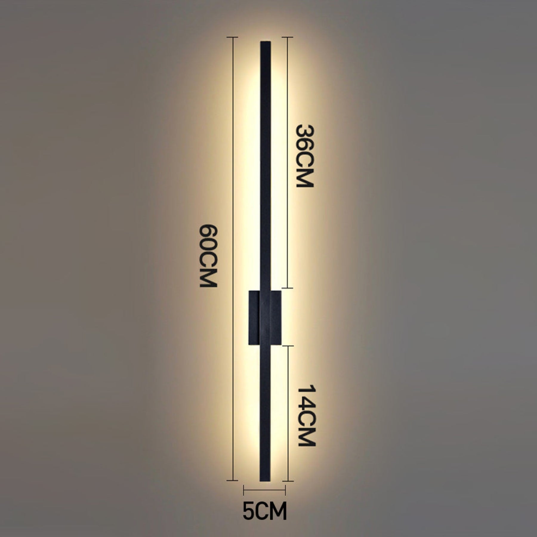 Minimalist Iron Linear Wall Light With Integrated LED for Living Room — Greenwich Home & Living
