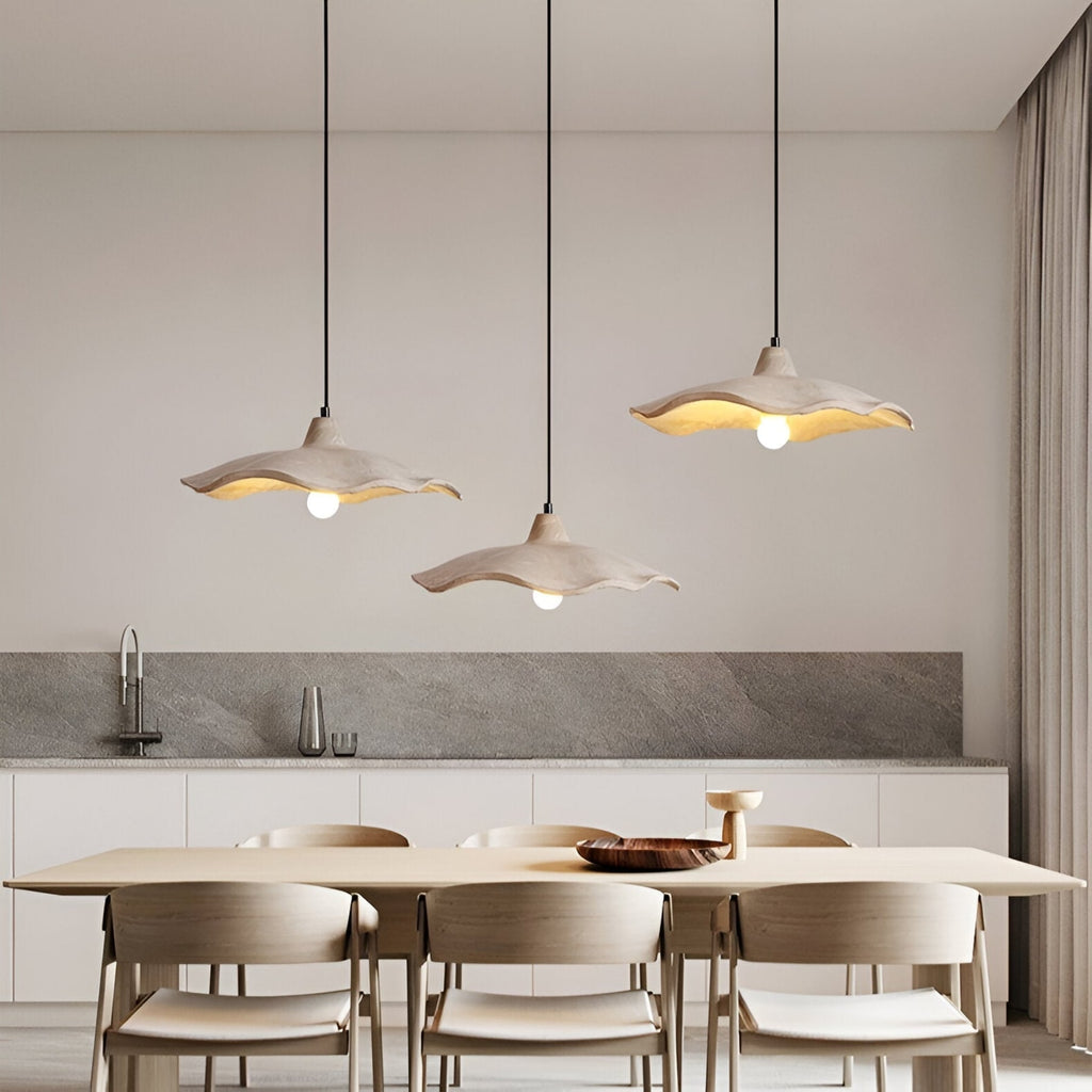 Minimalist Concrete Pendant Light With Warm White LED for Dining Room — Greenwich Home & Living