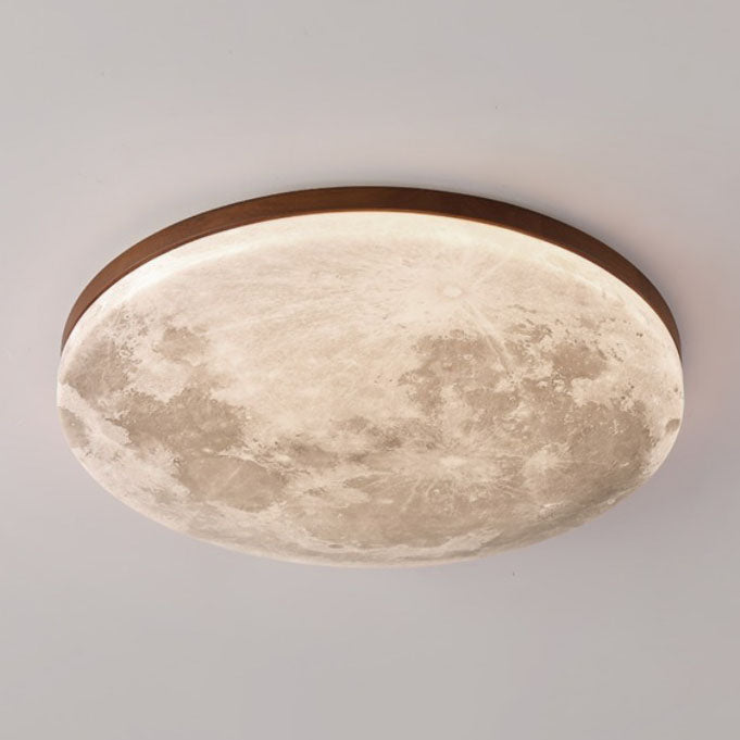 Modern Wood Flush Mount Ceiling Light With Selectable White Light — Greenwich Home & Living