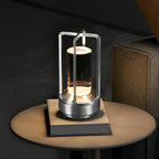 Minimalist Metal Table Lamp With Tri-Color Dimming for Living Room and Bedroom in Silver — Greenwich Home & Living