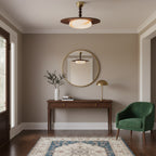 Contemporary Ash Wood Semi-Flush Mount Ceiling Light With Tri-Color Light — Greenwich Home & Living