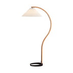 Scandinavian Wood Floor Lamp With Fabric Shade for Living Room — Greenwich Home & Living