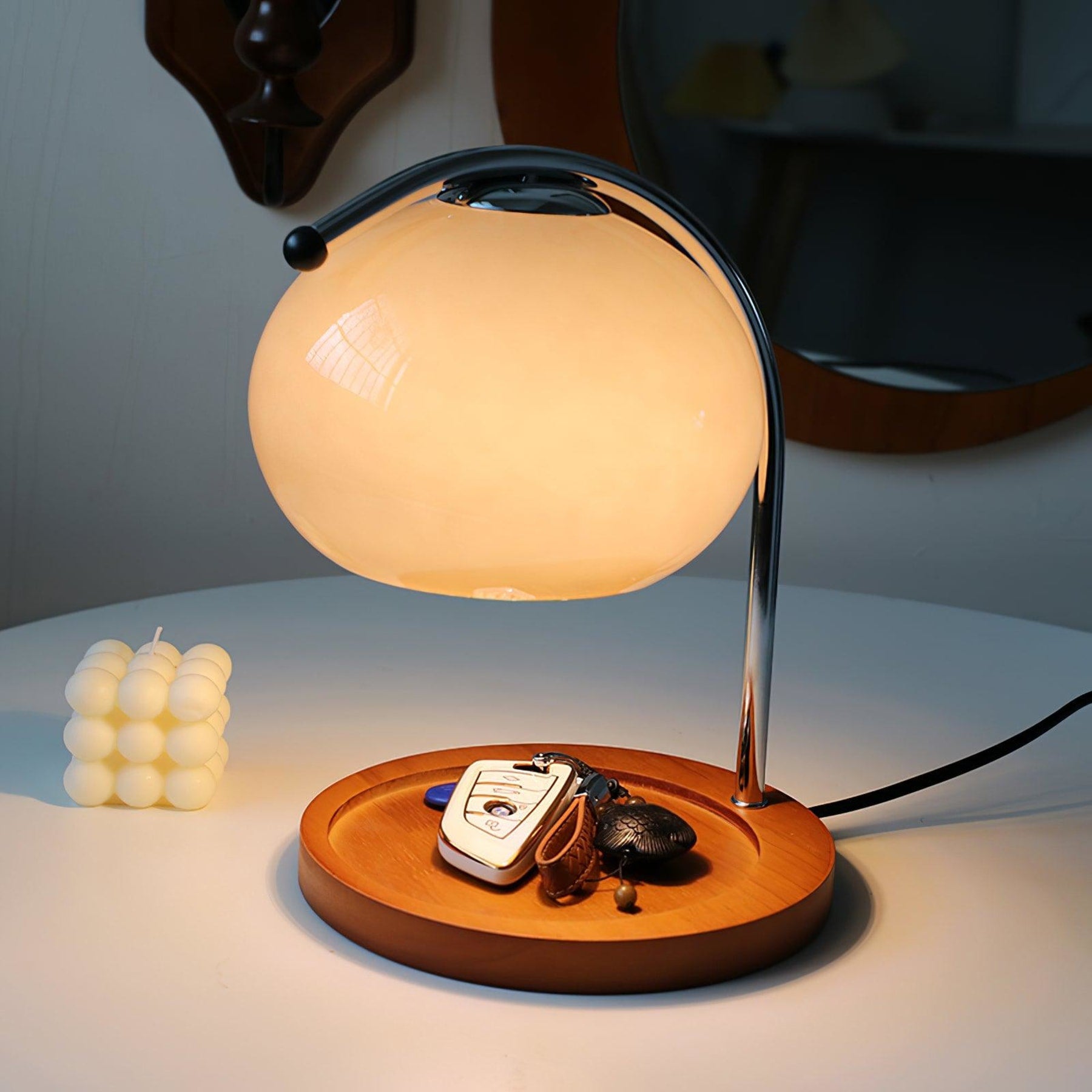 Retro Iron and Solid Wood Table Lamp for Living Room and Bedroom — Greenwich Home & Living