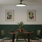 Retro Iron and Acrylic Semi-Flush Ceiling Light With Dimmable Color — Greenwich Home & Living