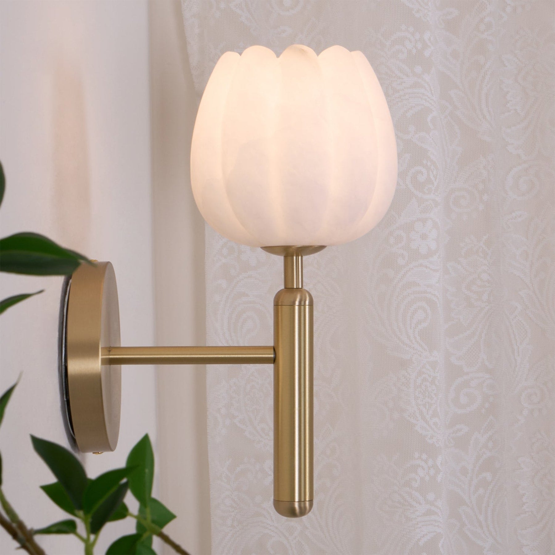 Contemporary Iron and Glass Wall Light With Dual Color Temperature — Greenwich Home & Living