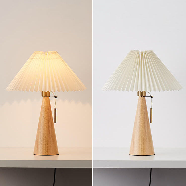 Retro Bamboo-Wood Table Lamp With Warm LED Glow for Living Room — Greenwich Home & Living