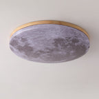Modern Wood Flush Mount Ceiling Light With Selectable White Light — Greenwich Home & Living