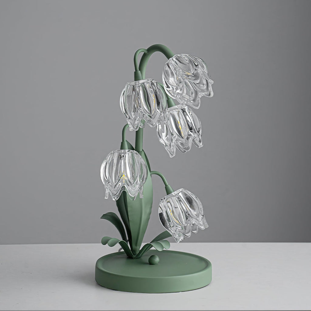 Contemporary Glass Table Lamp With USB Power for Living Room and Bedroom — Greenwich Home & Living