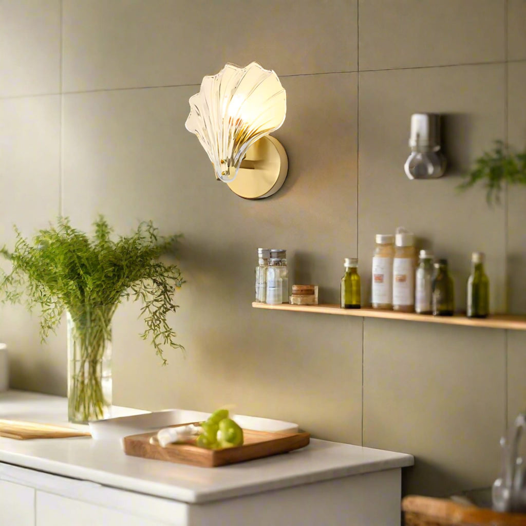 Contemporary Glass Wall Light With Warm Glow for Living Room — Greenwich Home & Living