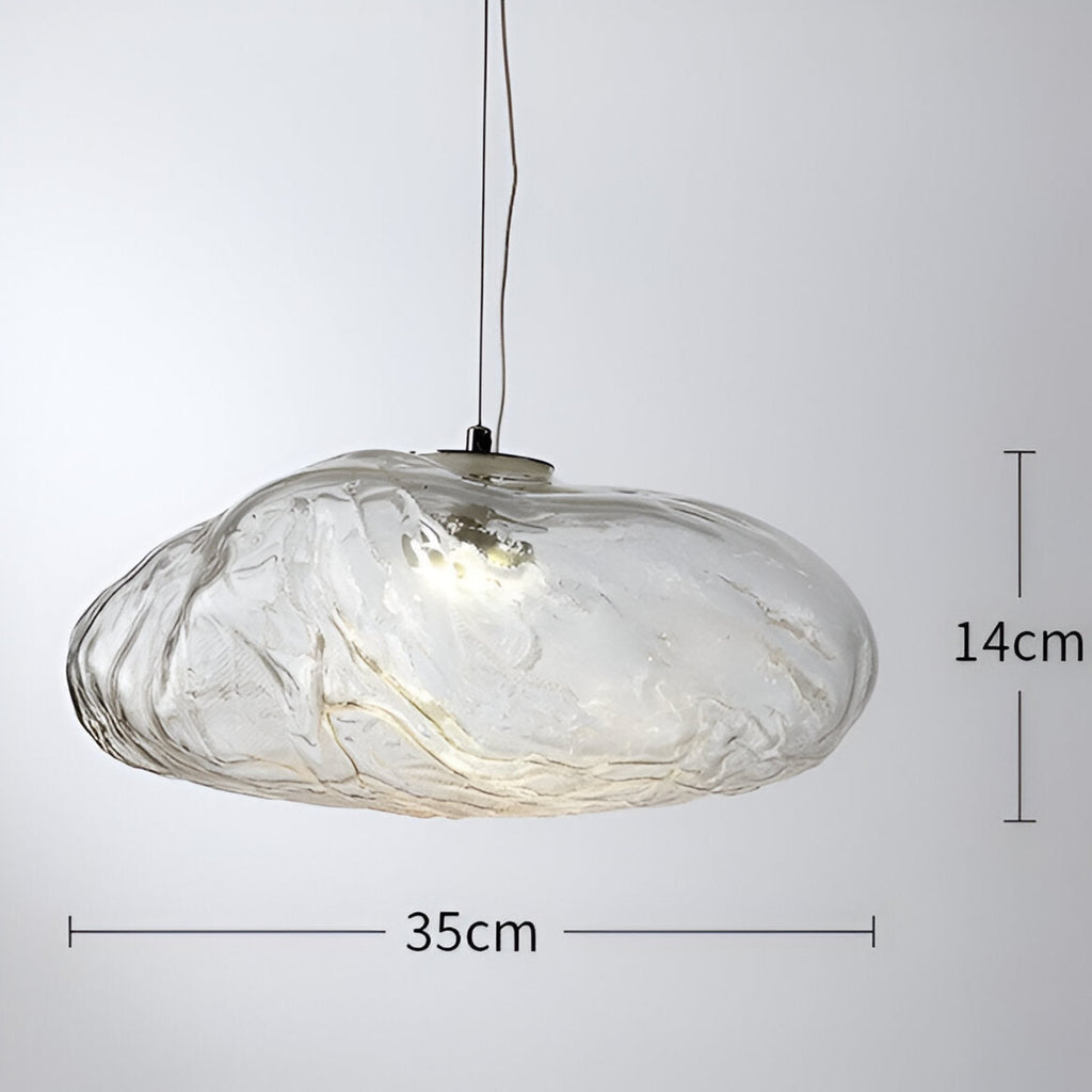 Contemporary Glass Pendant Light With Warm White Glow for Living & Dining Rooms — Greenwich Home & Living