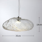 Contemporary Glass Pendant Light With Warm White Glow for Living & Dining Rooms — Greenwich Home & Living