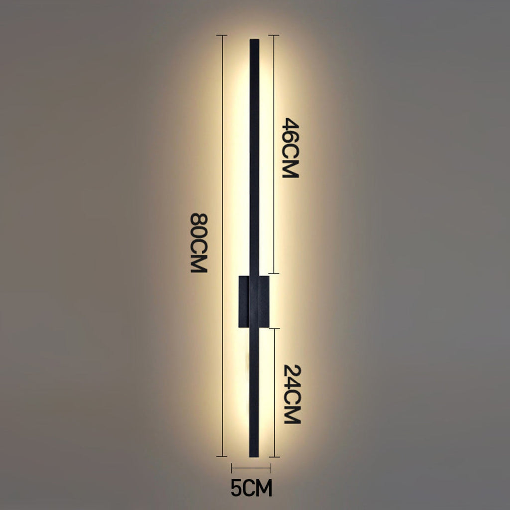 Minimalist Iron Linear Wall Light With Integrated LED for Living Room — Greenwich Home & Living