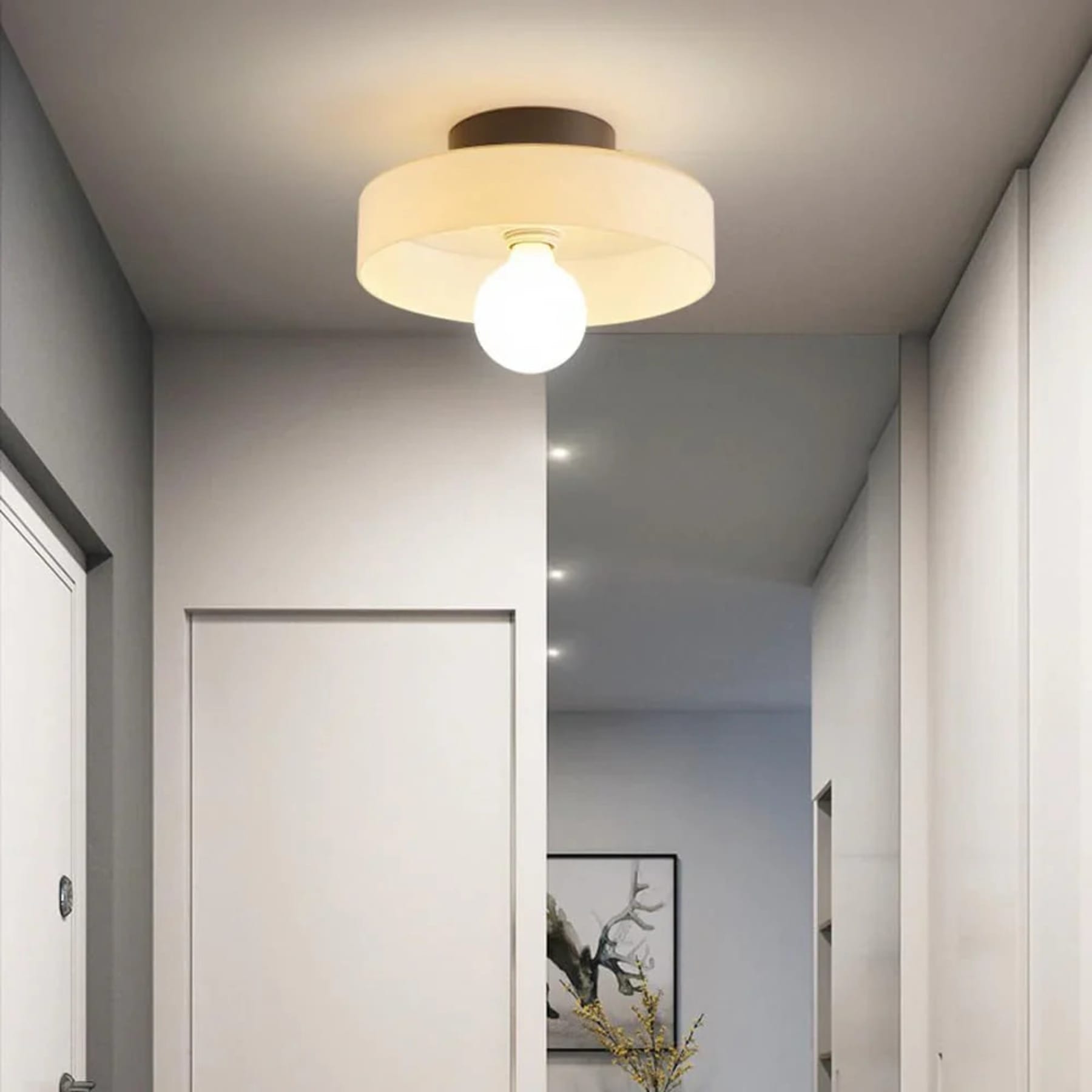 Contemporary Glass Bowl Ceiling Light for Living Room — Greenwich Home & Living