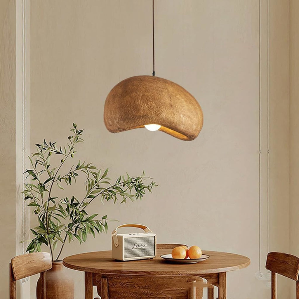 Rustic Resin Pendant Light With Tri-Color Light for Dining Room — Greenwich Home & Living