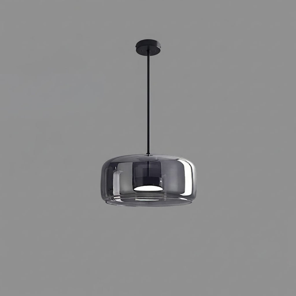 Contemporary Glass Pendant Light With USB-Rechargeable Battery in ∅ 15" x 6.7" (38 x 17 cm) — Greenwich Home & Living