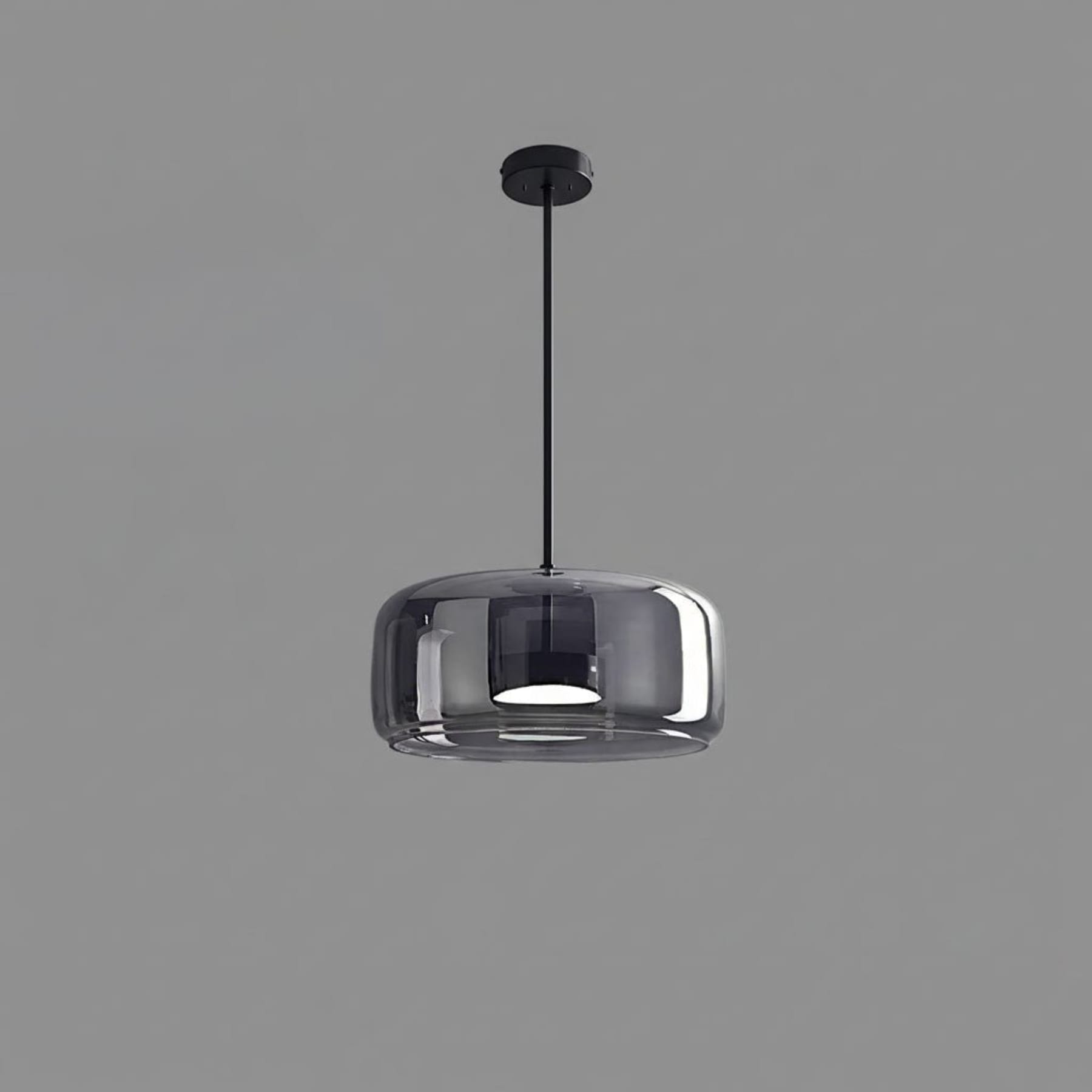 Contemporary Glass Pendant Light With USB-Rechargeable Battery in ∅ 15" x 6.7" (38 x 17 cm) — Greenwich Home & Living