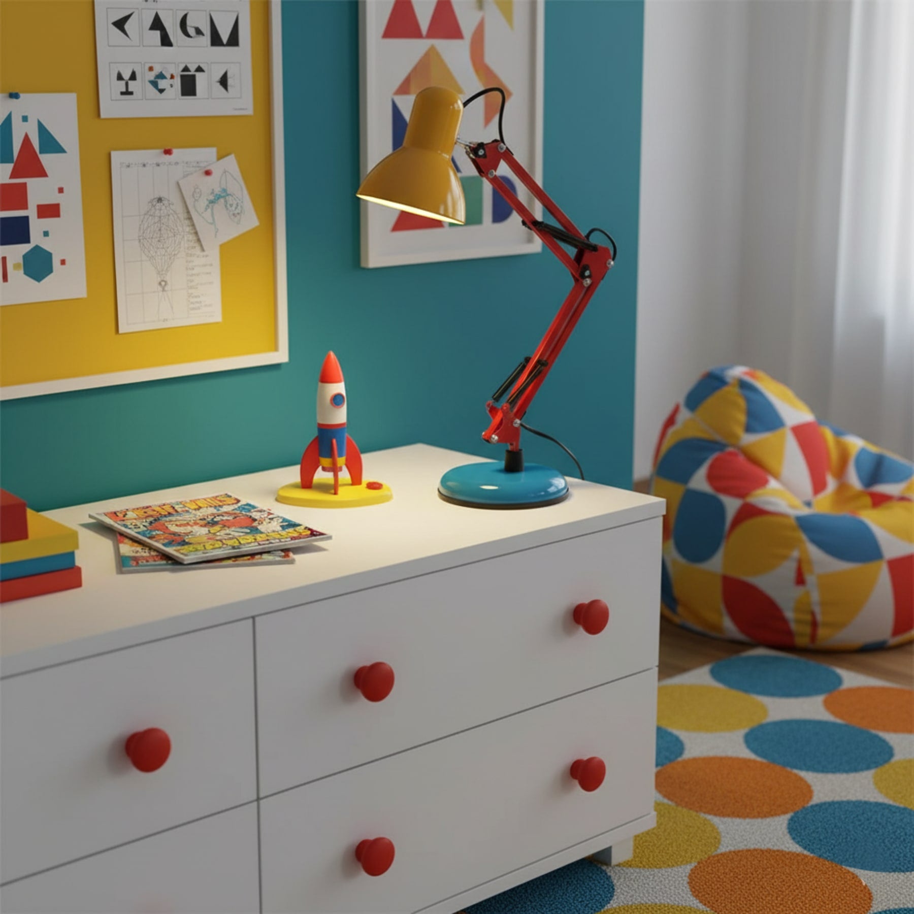 Retro Metal Table Lamp for Home Office and Bedroom — Greenwich Home & Living