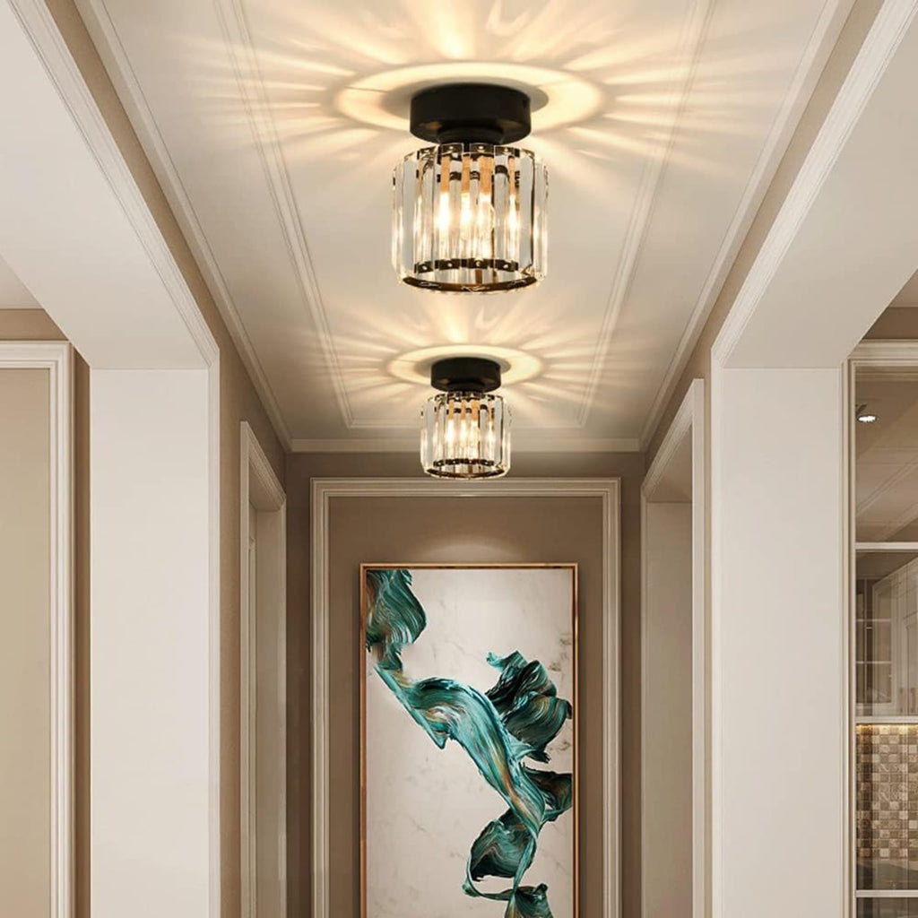 Classic Acrylic Semi-Flush Mount Ceiling Light for Hallway and Bedroom — Greenwich Home & Living