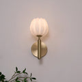 Contemporary Iron and Glass Wall Light With Dual Color Temperature in White — Greenwich Home & Living