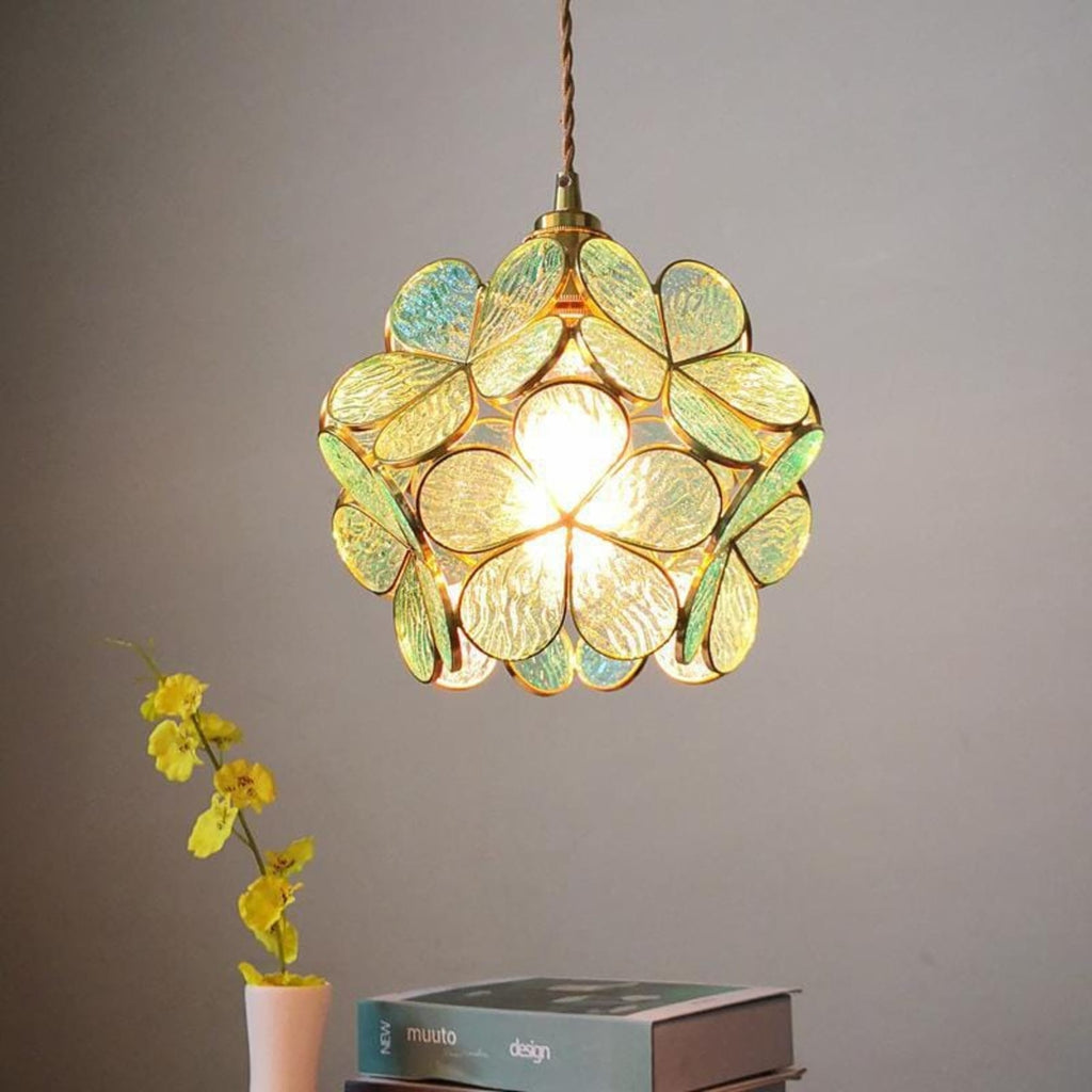 Retro Glass Pendant Light With Warm White Glow — Greenwich Home & Living