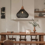 Woven Rattan Bohemian Pendant Light for Living and Dining Rooms — Greenwich Home & Living
