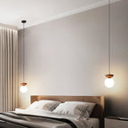 Modern Wood and Glass Pendant Light With Warm LED Glow — Greenwich Home & Living