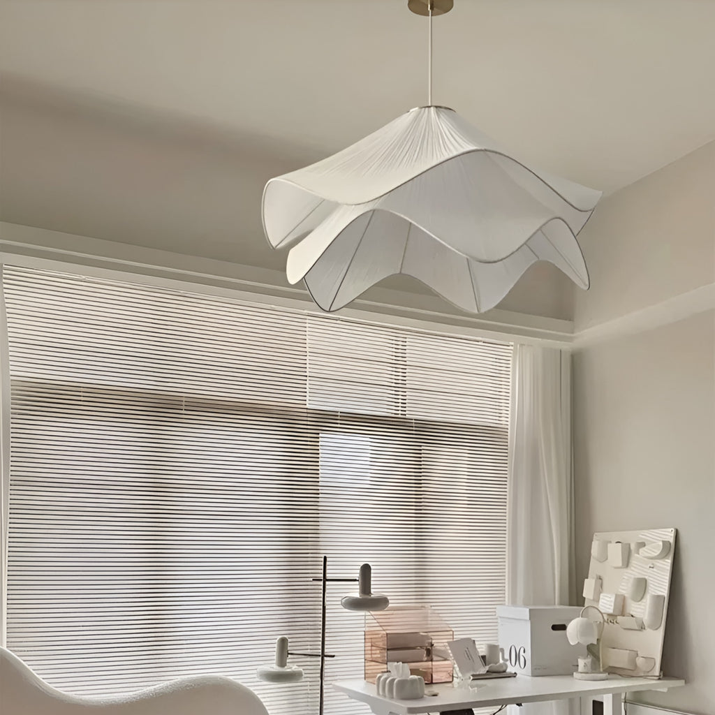 Contemporary Fabric Pendant Light With Dimmable Color Options for Living Room — Greenwich Home & Living