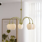 Retro Metal and Glass Chandelier With Selectable Color Light for Living and Dining Rooms — Greenwich Home & Living