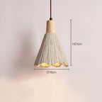Rustic Wood and Concrete-Look Pendant Light With Warm White Glow for Dining Room — Greenwich Home & Living