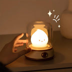 Matte Plastic Cordless Table Lamp With Warm White Light for Bedroom — Greenwich Home & Living