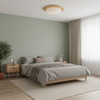 Scandinavian Wood Flush Mount Ceiling Light With Adjustable Color Temperature — Greenwich Home & Living