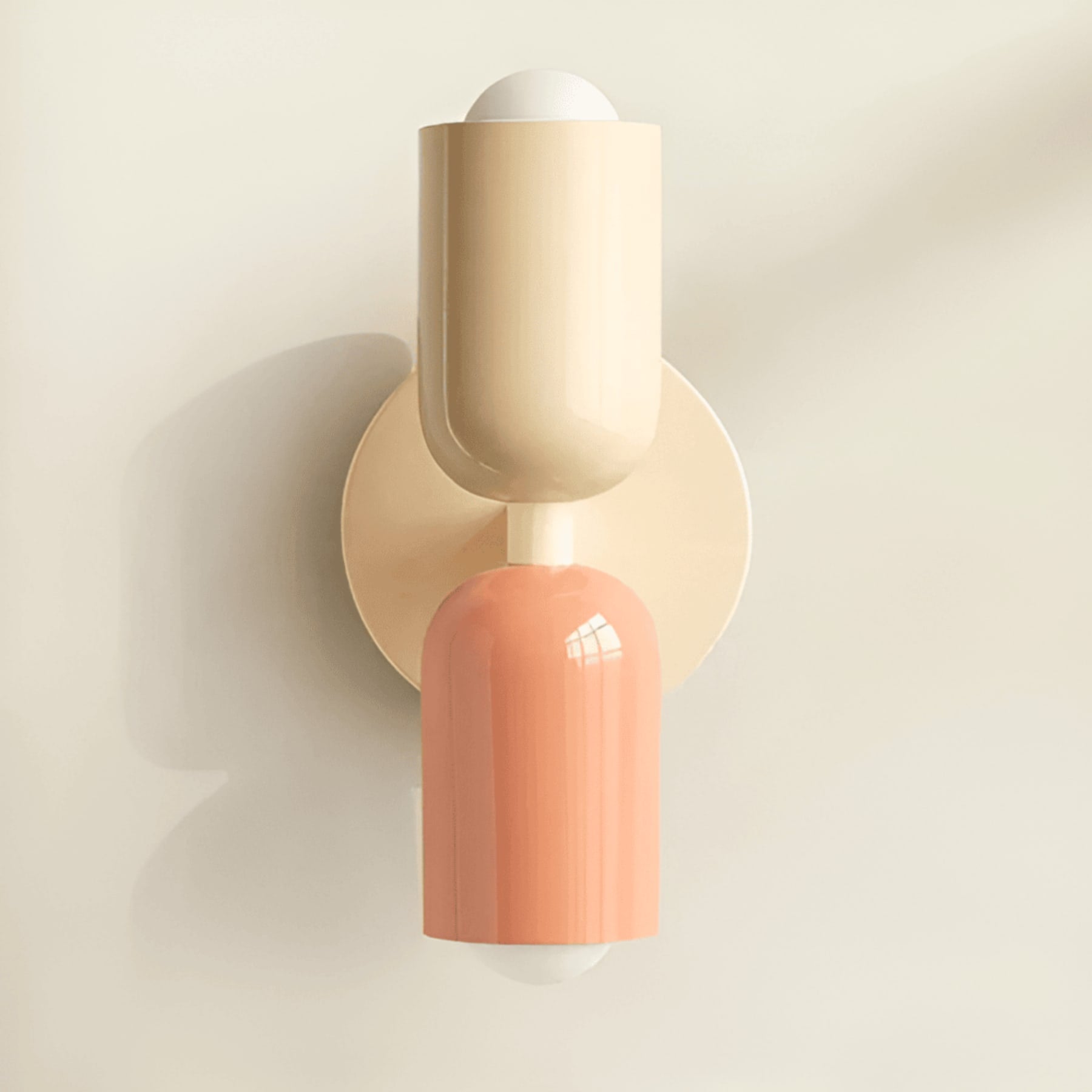 Modern Ceramic Wall Light for Living Room and Bedroom in Beige/Salmon/Beige — Greenwich Home & Living