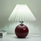 Contemporary Ceramic Table Lamp With Fabric Shade for Living Room — Greenwich Home & Living