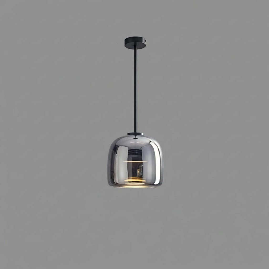Contemporary Glass Pendant Light With USB-Rechargeable Battery in Black — Greenwich Home & Living