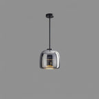 Contemporary Glass Pendant Light With USB-Rechargeable Battery in Black — Greenwich Home & Living