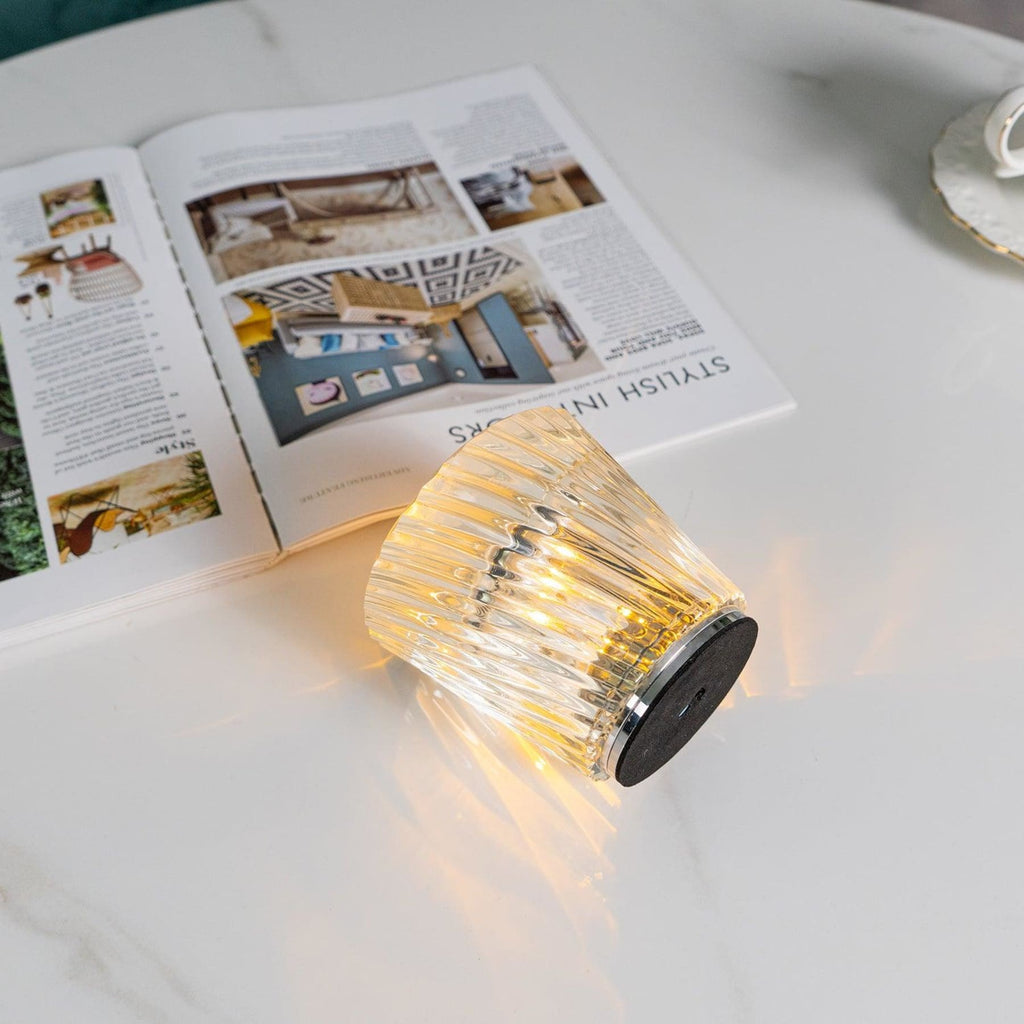 Modern Crystal Table Lamp With Warm Glow For Living Room and Bedroom — Greenwich Home & Living