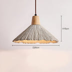 Rustic Wood and Concrete-Look Pendant Light With Warm White Glow for Dining Room — Greenwich Home & Living