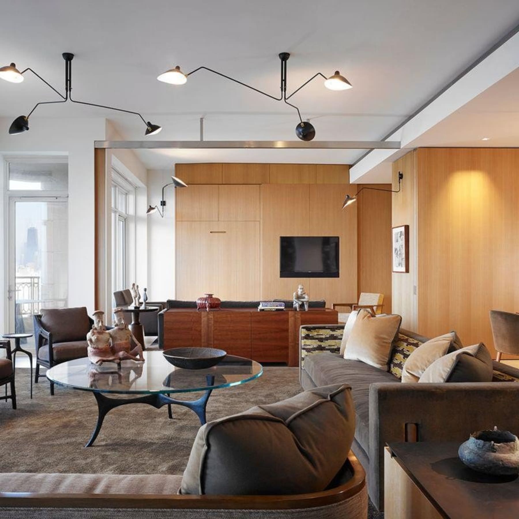 Modern Linear Metal Ceiling Light With Adjustable Color Temperature — Greenwich Home & Living