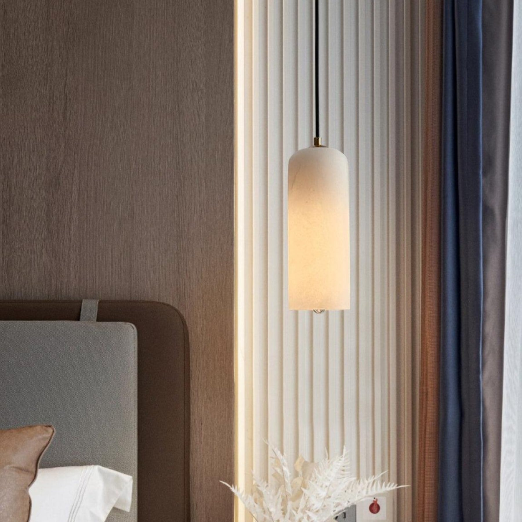 Contemporary Marble Pendant Light for Living Room and Dining Room in Warm White — Greenwich Home & Living