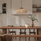 Bohemian Rattan Woven Pendant Light With Warm Glow for Dining Room — Greenwich Home & Living