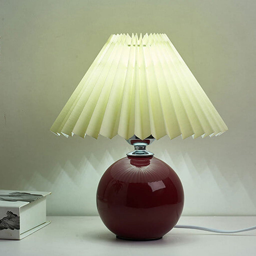 Contemporary Ceramic Table Lamp With Fabric Shade for Living Room — Greenwich Home & Living