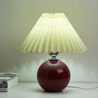 Contemporary Ceramic Table Lamp With Fabric Shade for Living Room — Greenwich Home & Living
