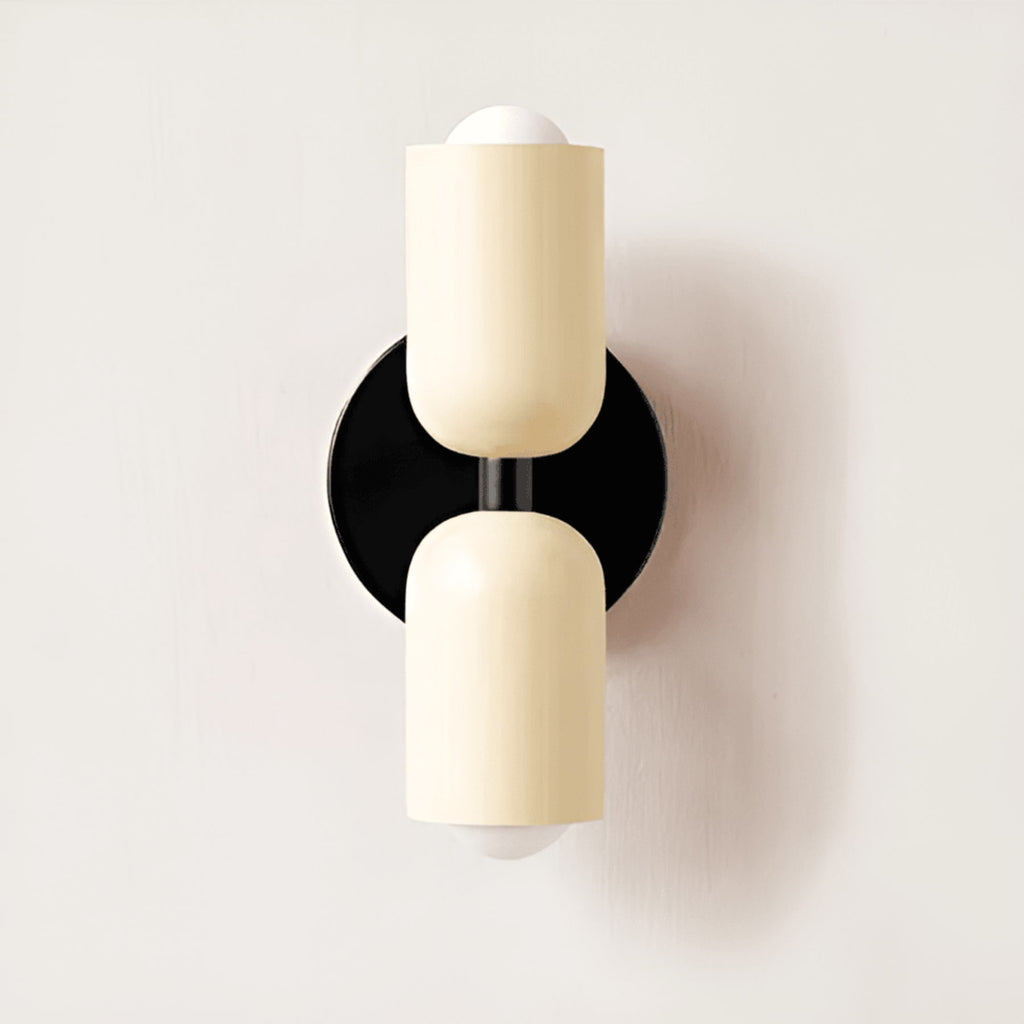 Modern Ceramic Wall Light for Living Room and Bedroom in Beige/Beige/Black — Greenwich Home & Living
