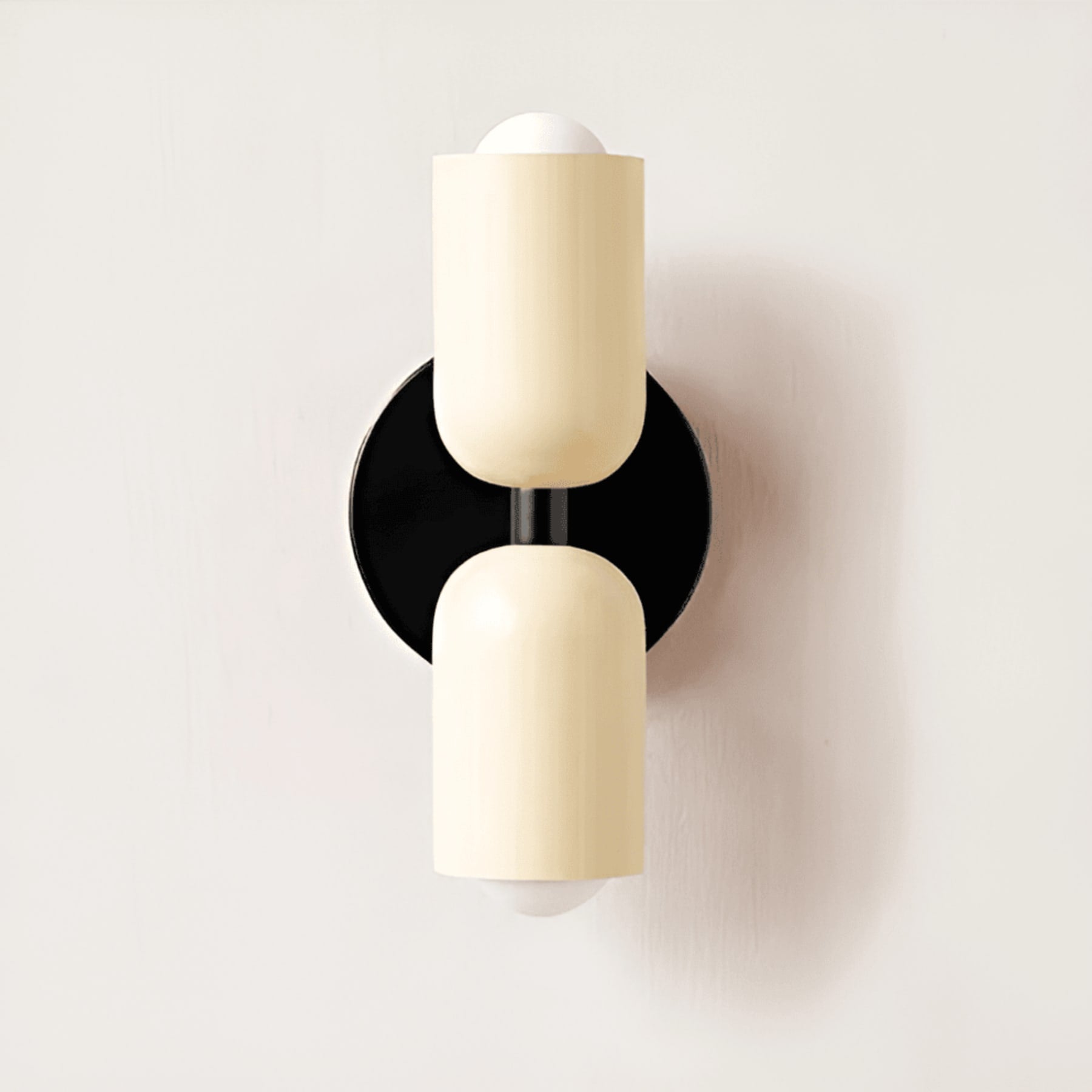 Modern Ceramic Wall Light for Living Room and Bedroom in Beige/Beige/Black — Greenwich Home & Living