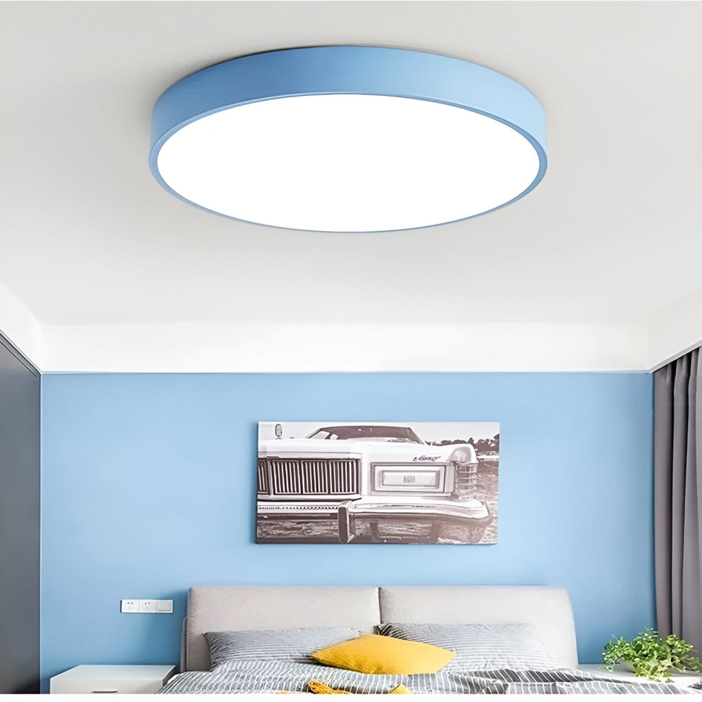 Minimalist Metal Flush Mount Ceiling Light With Tri-Color Dimming — Greenwich Home & Living