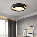 Minimalist Metal Flush Mount Ceiling Light With Bright Daylight LED — Greenwich Home & Living